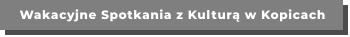 Wakacyjne Spotkania z Kulturą w Kopicach